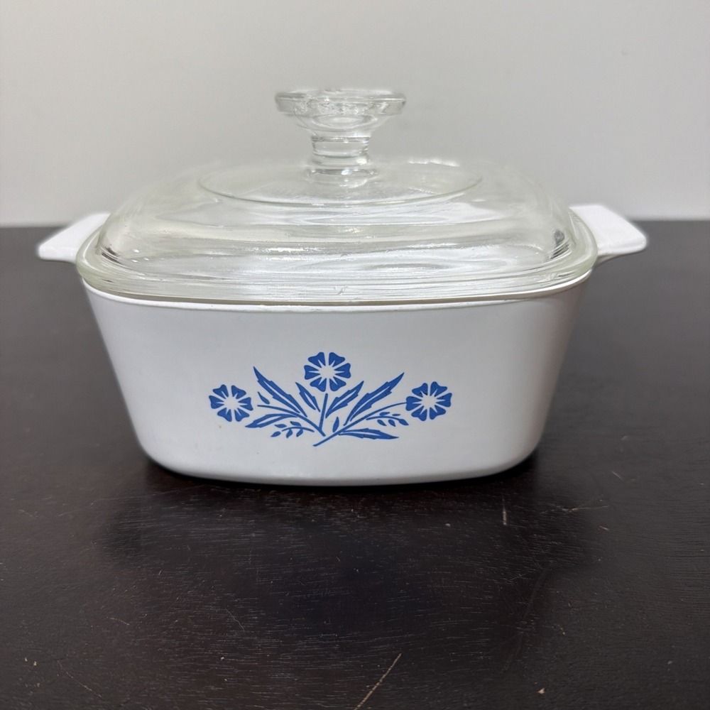 RARE! Corning Ware-Cornflower-1 1/2 qt-P 1 1/2-B made in USA Vintage Real lid